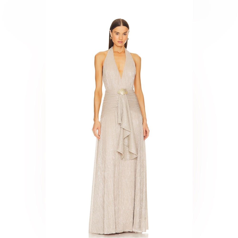 Patbo Draped Maxi in Champagne